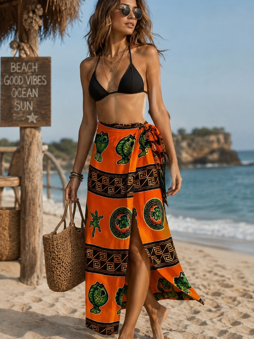 🌞Vintage Wrap Skirt. Beach & Resort Style.